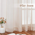 NICETOWN Taupe Sheer Curtains 96 inches Long, Grommet Voile Textured Airy Sheer - Image 7