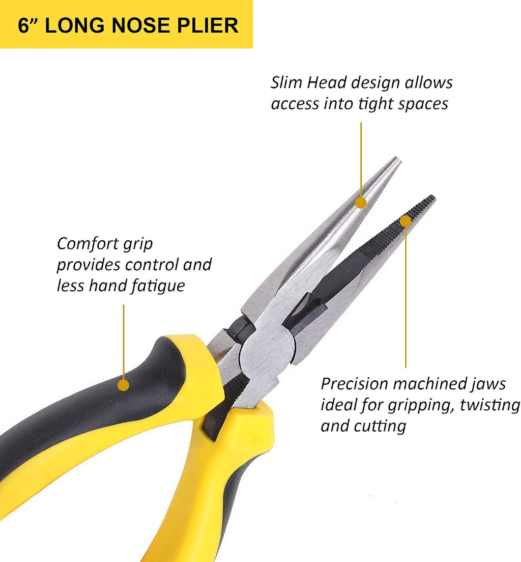 Topline 25-Piece Folding Allen Wrench Set and 5-Piece Pliers Set, Pliers Tool Set for Basic Home Maintenance