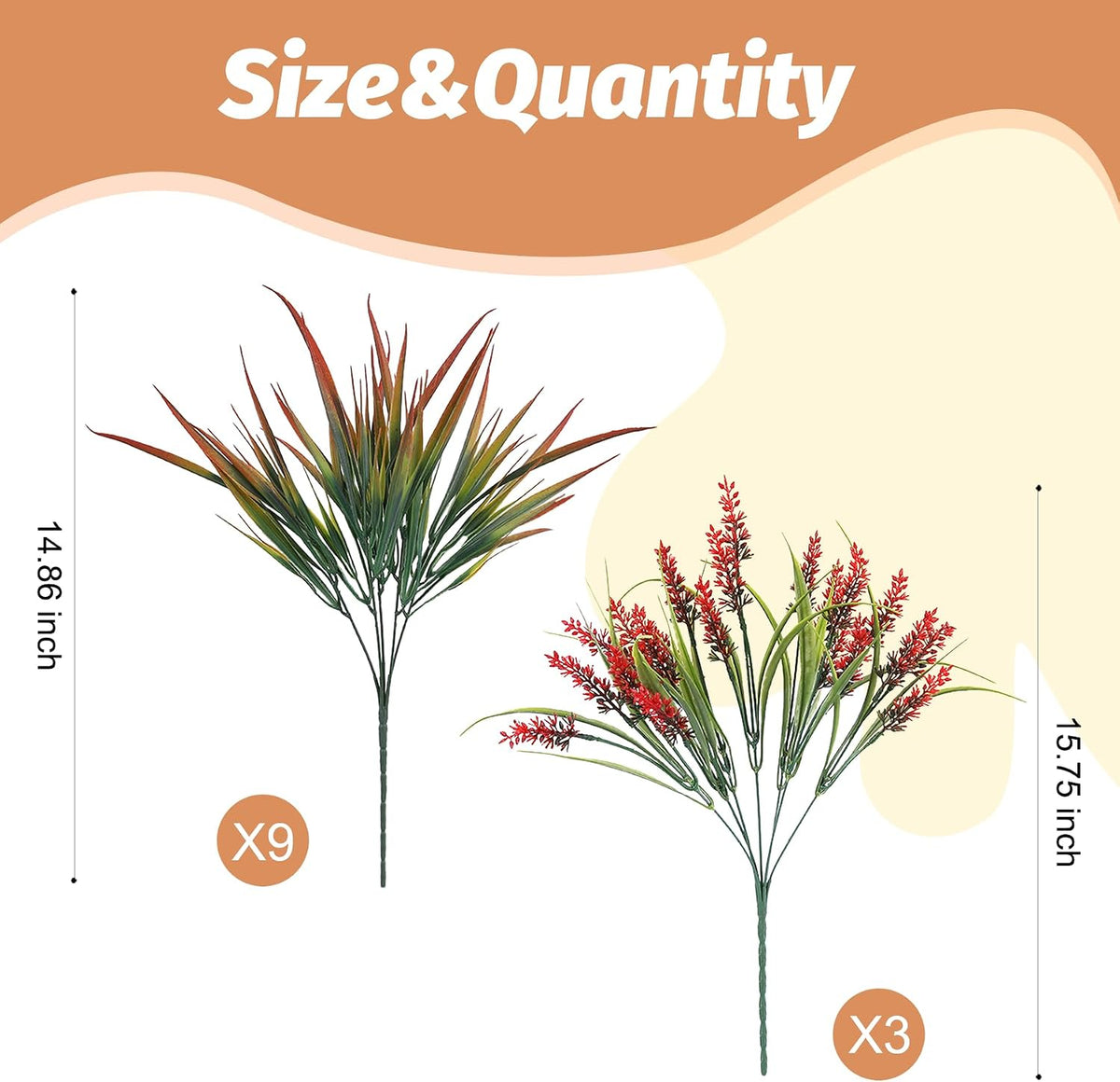 Fake Plants with Artificial Lavender Flower for Outdoor Porch Fall Decor
