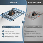 4 Pack Wall Mounted Garage Shelving, 2x3ft, 1400lbs Integrated Grid