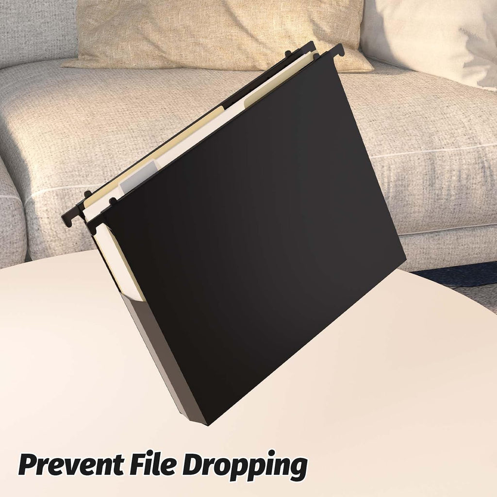 Extra Capacity Plastic Hanging File Folders,12 Pack,Letter, 6 Colors