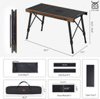 Naturehike IGT Camping Table, Height Adjustable, Expandable Cooking Area