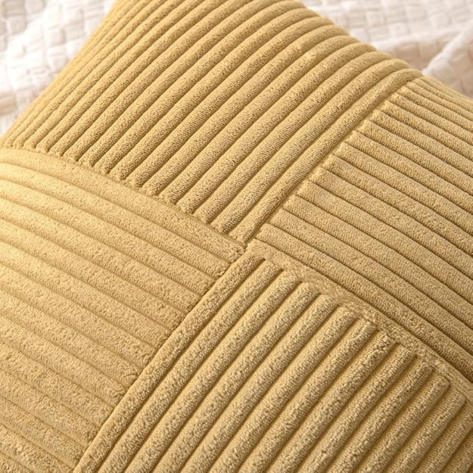 MIULEE Khaki Decorative Throw Pillow Covers 18x18 Inch - Image 2