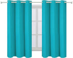 LEMOMO Teal Blackout Curtains 34 x 54 Inch Length/Set of 2 Curtain - Image 2