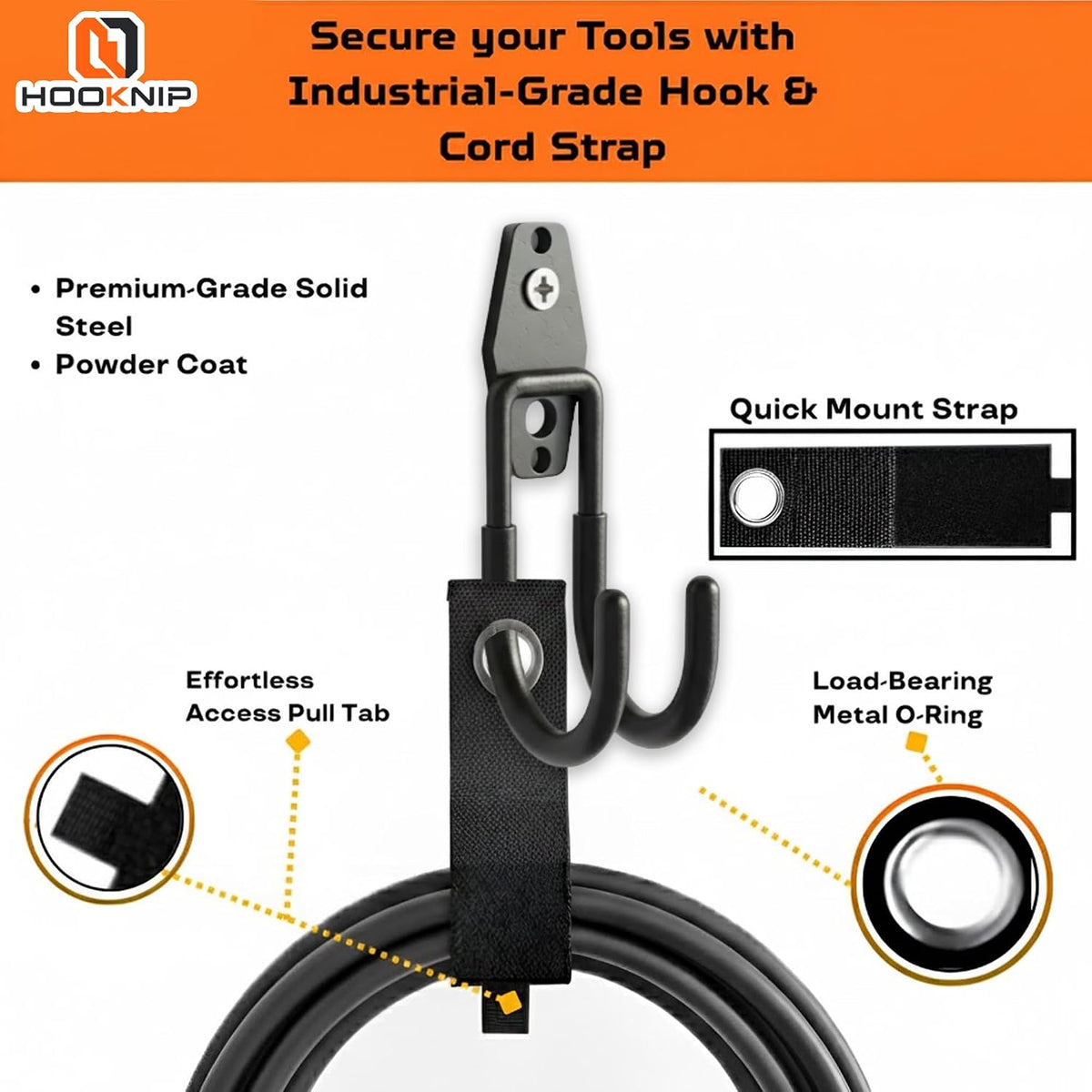 16 Pack Heavy Duty Garage Hooks, Wall Mounted Tool Hangers