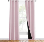 NICETOWN 100% Blackout Window Curtain Panels, Heat and Cold Blocking Drapes - Image 2