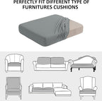 Couch Seat Cushion Covers, Stretch Sofa Cushion Protector Couch Cover - Image 7