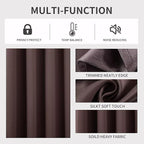 Joydeco Chocolate Custom Solid Single Blackout Curtain - Image 4