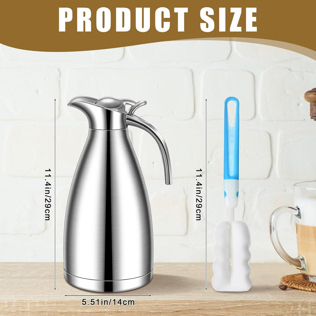 Uiifan 2 Pcs 68oz Thermal Coffee Carafe for Keeping Hot/Cold