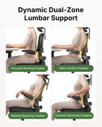 Marsail Ergonomic Office Chair with Lumbar Support, Home Office Desk Chair