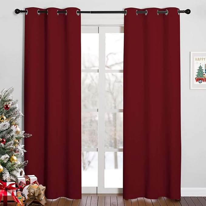 NICETOWN Home Decorations Thermal Insulated Solid Grommet Top Blackout Living by NICETOWN