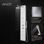 ANZZI Shower Panel 64"", Veld Series, Body Massage 2 Jetted Shower Panel