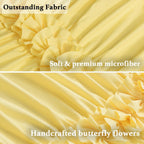 Homechoice Decor Bright Yellow Shower Curtain with 12 Buttonholes