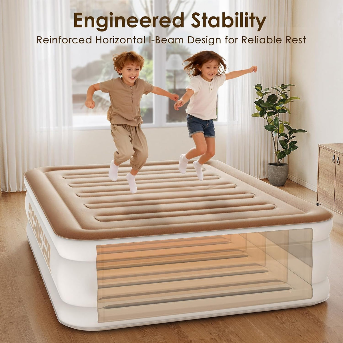 Air Mattress Queen with Built-in Pump, 18"Raised Blow Up Mattress