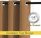 NICETOWN Bedroom Curtains 63 inch Length 2 Panels - Image 3