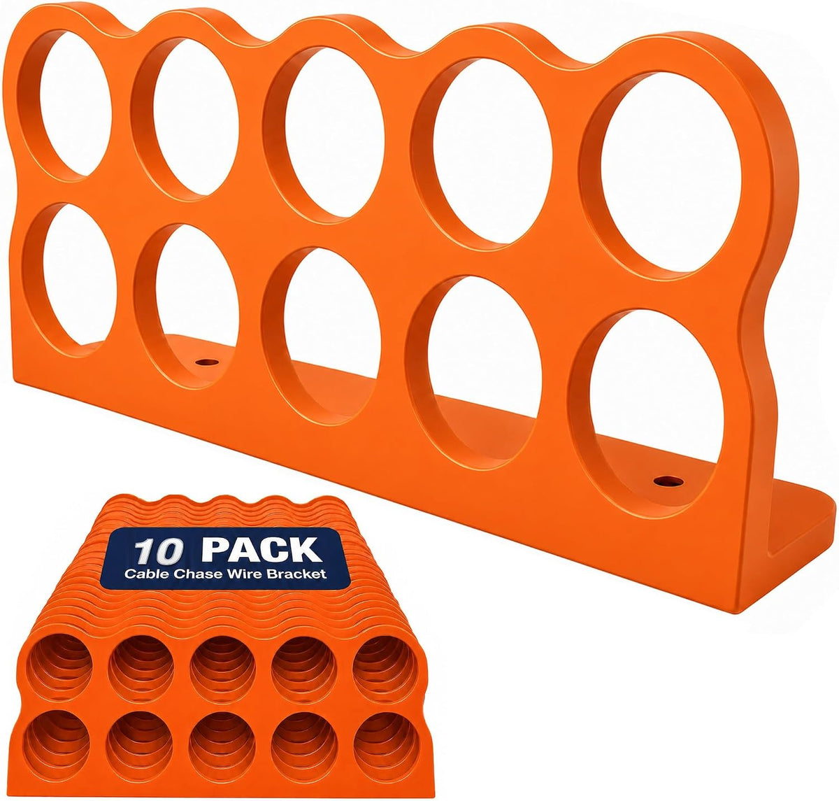 25 Pack Electrical Cable Support Bracket - 10 Hole NM Cable Organizers