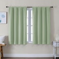 Simplebrand Ava Light Green Short Blackout Curtains by Simplebrand