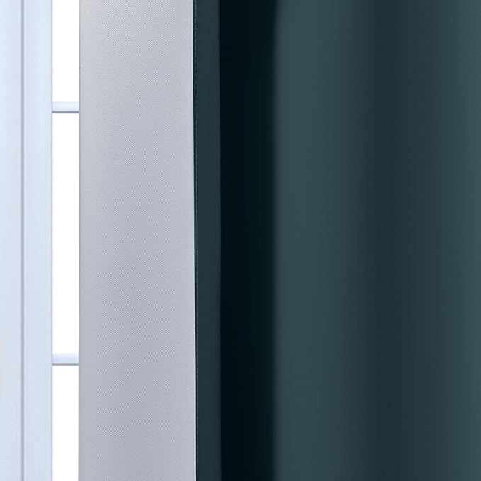 Yakamok Greyish White and Stone Blue Ombre Curtains, Light Blocking Curtains - Image 6