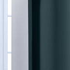Yakamok Greyish White and Stone Blue Ombre Curtains, Light Blocking Curtains - Image 6