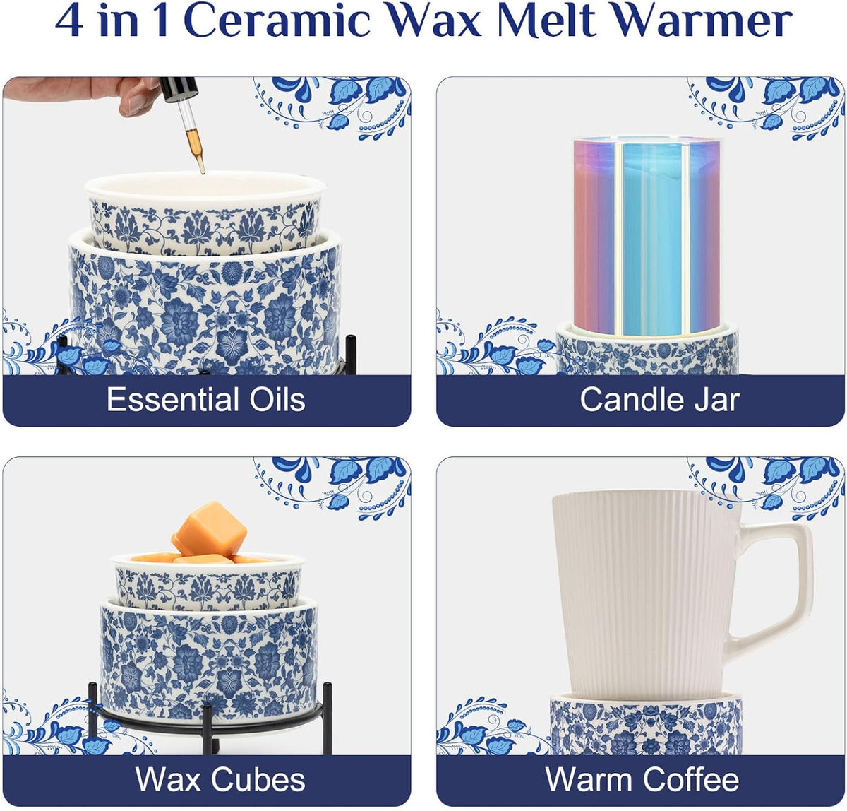 NAFANG Ceramic Electric Wax Melt Warmer,Wax Warmer for Scented Wax