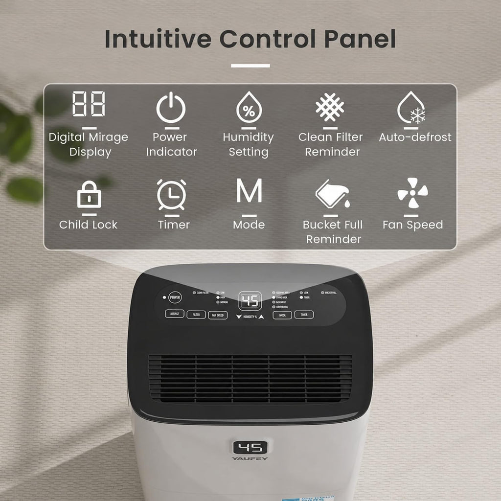 80 Pint Dehumidifier for Basement 5500 Sq. Ft. with Drain Hose, ENERGY STAR