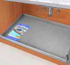SIKADEER Waterproof Under Sink Mat 34" x 22", Silicone Mat Kitchen liner