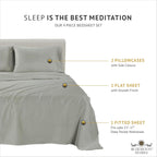 1000 Series High Thread Count Luxury Full Sheets -Light Grey Cooling Sheet