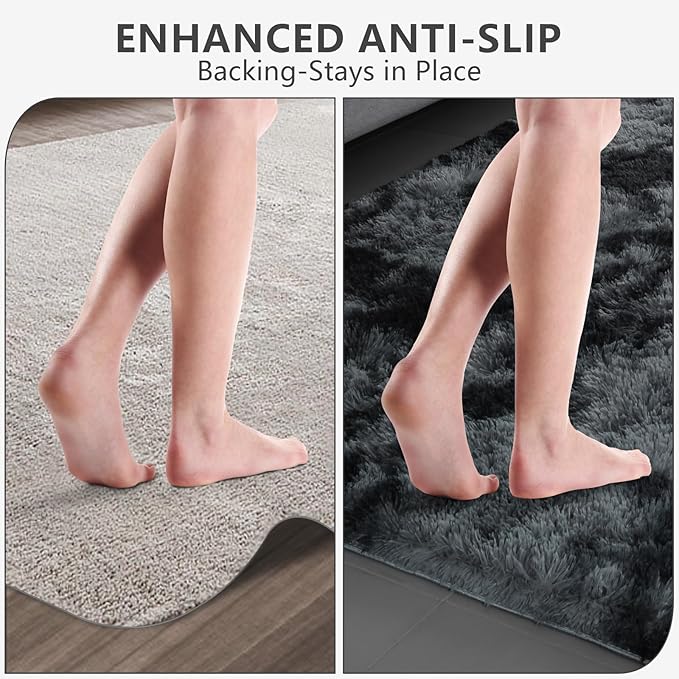 Shag Area Rugs for Bedroom Living Room, 6X9 Ultra Soft Fluffy Area Rugs for Dorm - Image 5