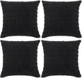 Fancy Homi 4 Packs Boho Black Decorative Throw Pillow Covers 20x20 Inch by Fancy+Homi