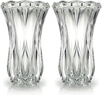 Celebrations by Mikasa Blossom Crystal Vase 12 Inch - Sculpted Flower Design for Fresh Bouquets, Home Decor, Centerpieces - Traditional and Contemporary Style