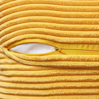 MIULEE Golden Yellow Corduroy Pillow Covers 18x18 Inch - Image 3