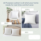 LANE LINEN 4 Pack 18x18 White Throw Pillow Inserts - Image 3
