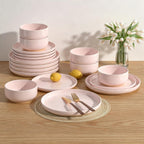 Umite Chef Ceramic Dinnerware Set for 4, 12-Piece Plates and Bowls Set