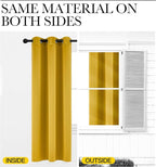 NICETOWN Gold Blackout Cafe Faux Silk Curtains - Image 6