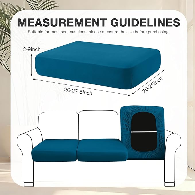 hyha 12Pcs Patio Cushion Covers, Stretch Outdoor Couch Cushion Covers, Washable - Image 2