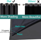 Yakamok 100% Blackout Curtains, 2 Thick Layers Thermal Insulated Total Blackout - Image 5