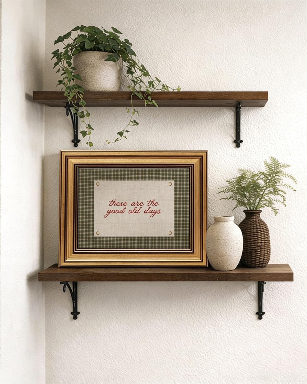 Vintage Gold Framed Wall Art These Are The Good Old Days Canvas Art Prints