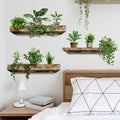 Green Plant Wall Decals 3D Bonsai Tropical Betterfly Wall Sticker Creative Vinyl Peel and Stick Removable Wall Art Decor for Living Room Bedroom Home Office (Green Plant 3)