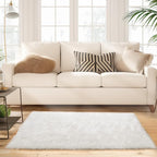 Ciicool White Fur Fluffy Rug, 2x4 ft Small Faux Fur Rug - Image 2