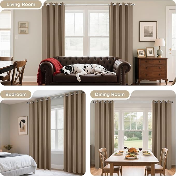 Joydeco Blackout Curtains 120 Inch Length 2 Panels Set, Thermal Insulated Long - Image 6