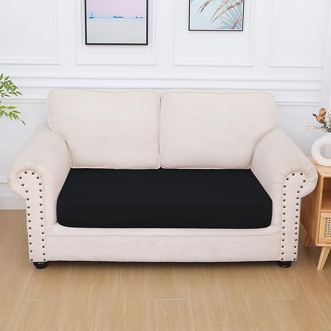 hyha Milk Silk Couch Cushion Covers, Soft Magic Sofa Covers Washable - Image 7