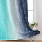 Estelar Textiler Navy Blue and Teal Blackout Curtains 72 Inch Length 2 Panels - Image 6