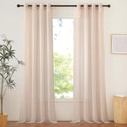 NICETOWN Taupe Sheer Curtains 90 inches Long, Grommet Airy & Elegant Light by NICETOWN