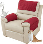 Quilted Recliner Armrest and Headrest Covers Set