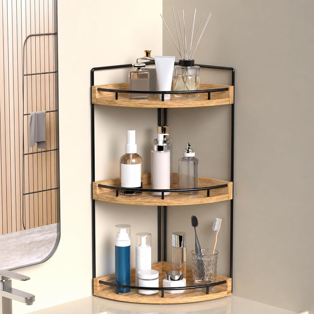 Dorhors Corner Bathroom Organizer Countertop,Vanity Counter Storage Shelf
