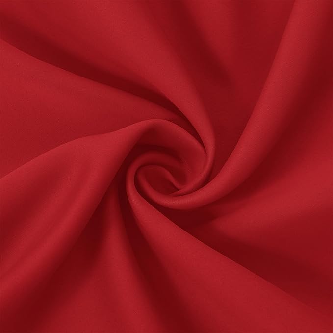 LEMOMO Blackout Curtains 52 x 84 inch/Bright Red Curtains Set of 2 - Image 5