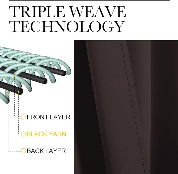 NICETOWN RV Blackout Curtains for Camper Windows, Toffee Brown, Kitchen Curtains - Image 3
