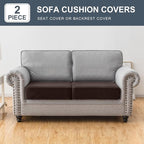 Couch Cover Stretch Velvet Sofa Cushion Cover 2-Piece - Image 3