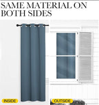 NICETOWN Smoky Blue Blackout Curtains 120 inches Length - Image 5