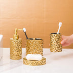 Goldenr Ceramic Bathroom Accessories Set Complete, Modern Decor,4PCS